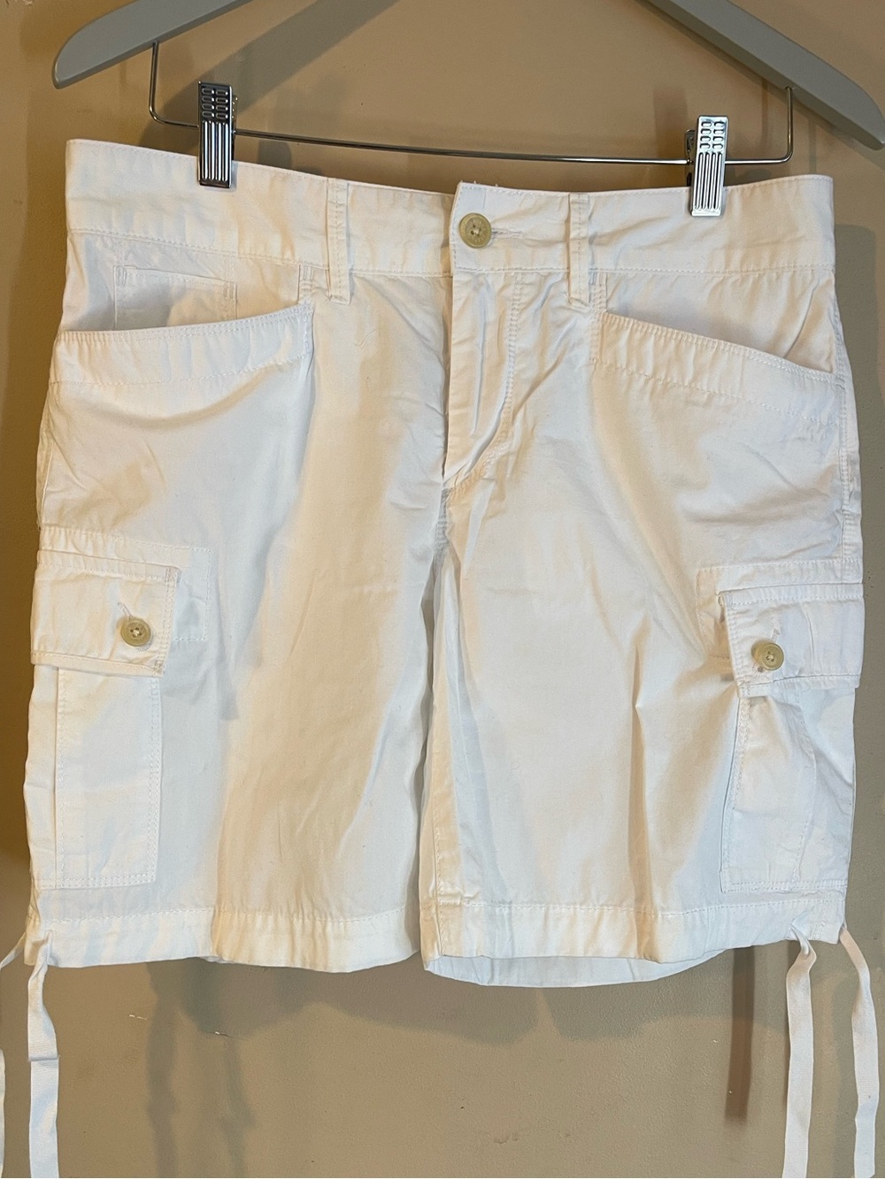 Lauren Ralph Lauren White Cotton Bermuda Shorts Size 6 Preppy Coastal Preppy